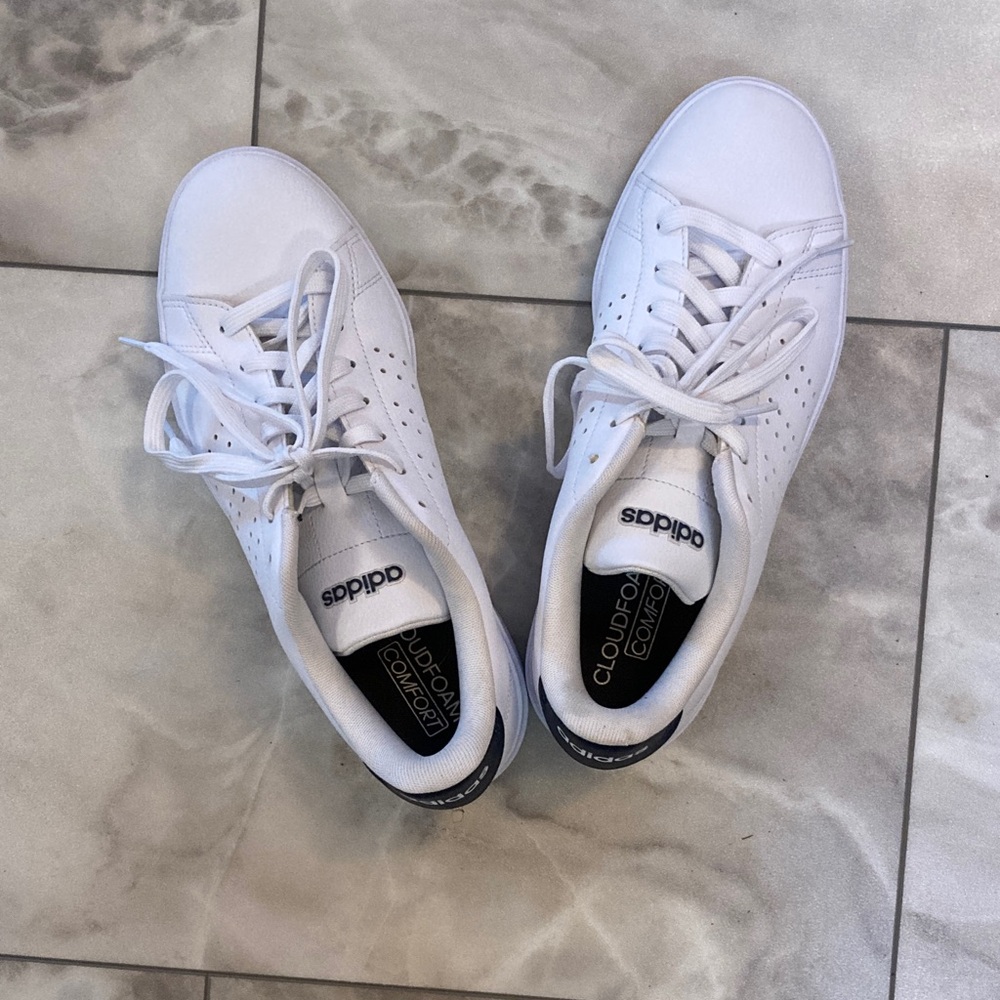 Adidas Women’s Advantage 2.0 Cloudfoam White Sneakers - Picture 6 of 14